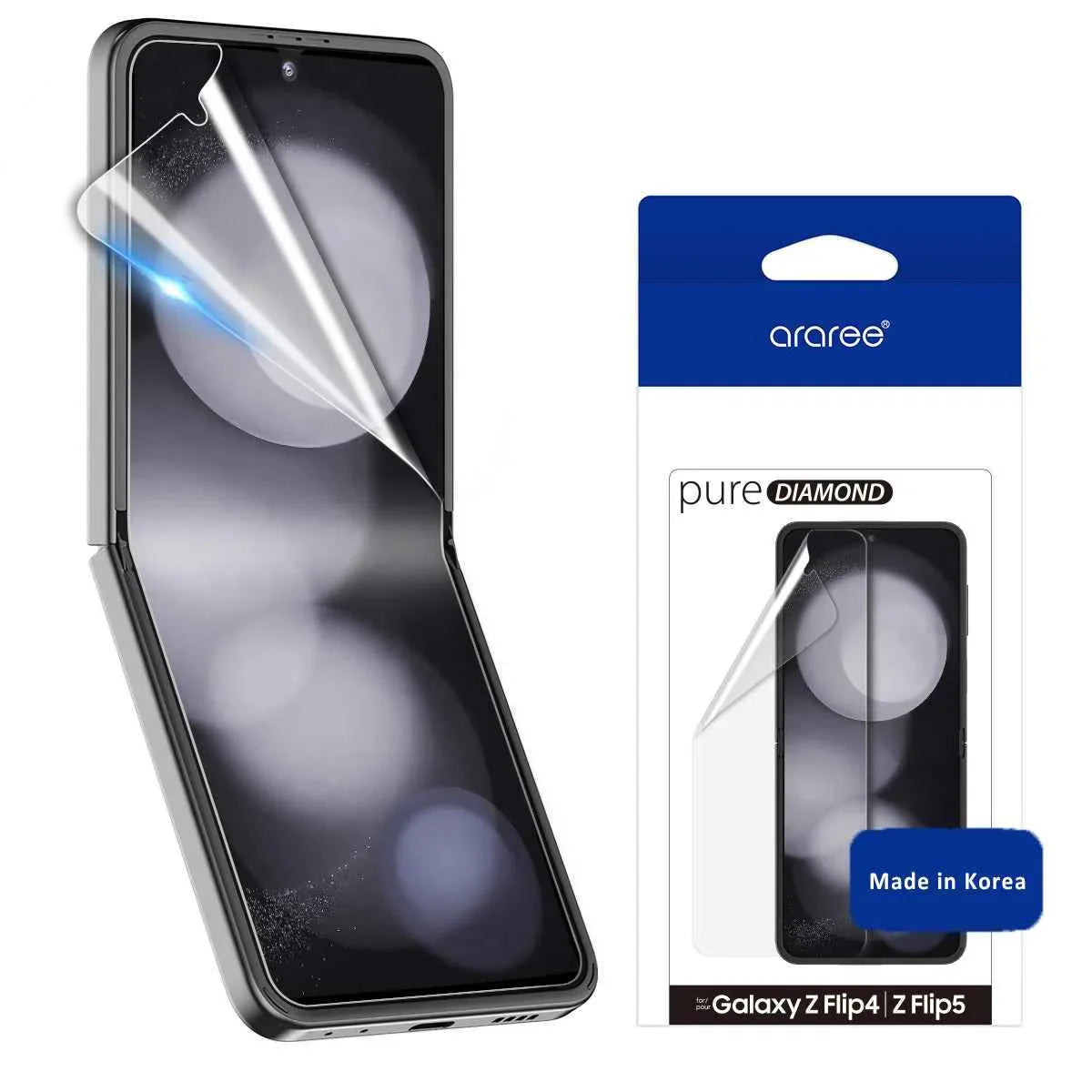 Araree Z Flip 5 Pure Diamond Inner Screen Protective Film (1 Pcs) - Clear Araree Z Flip 5 Pure Diamond Inner Screen Protective Film (1 Pcs) - Clear